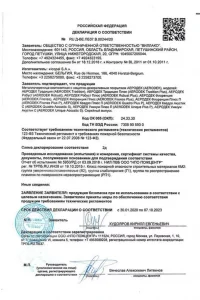 Сертификат соответствия - композитной черепица AeroDek в Звенигороде